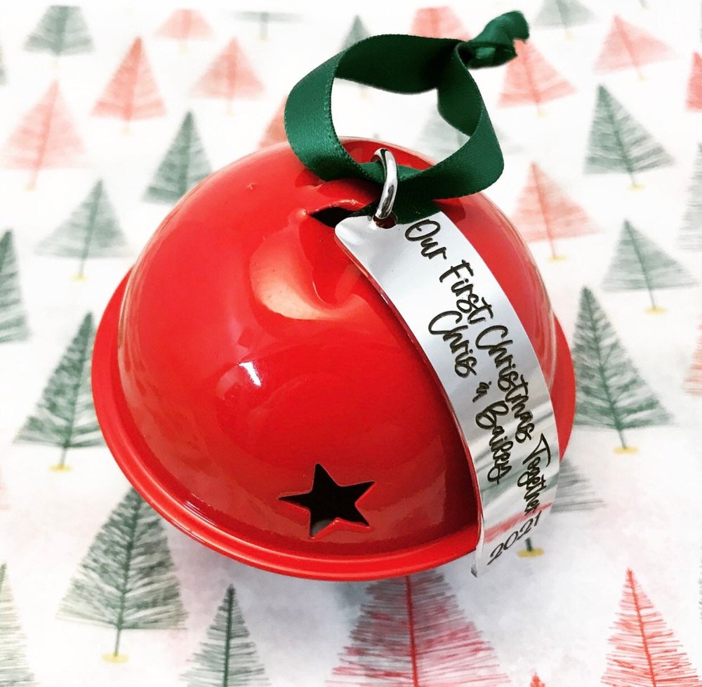 Personalized First Christmas Together Jingle Bell ~ Custom Engraved  Ornament ~ Large Jingle Bell ~ Baby's First Christmas ~ — Harper Lee Jewelry